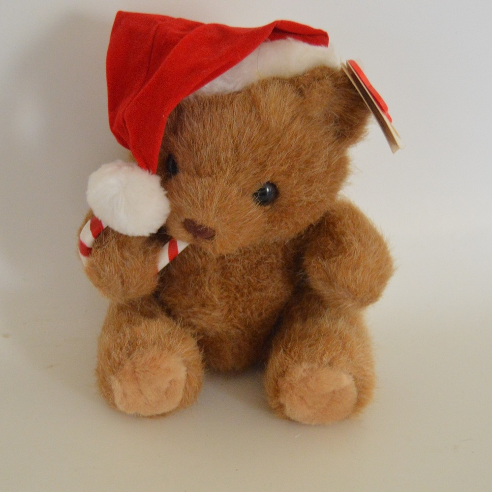 9" VINTAGE RUSS BERRIE SWEETIE CHRISTMAS TEDDY